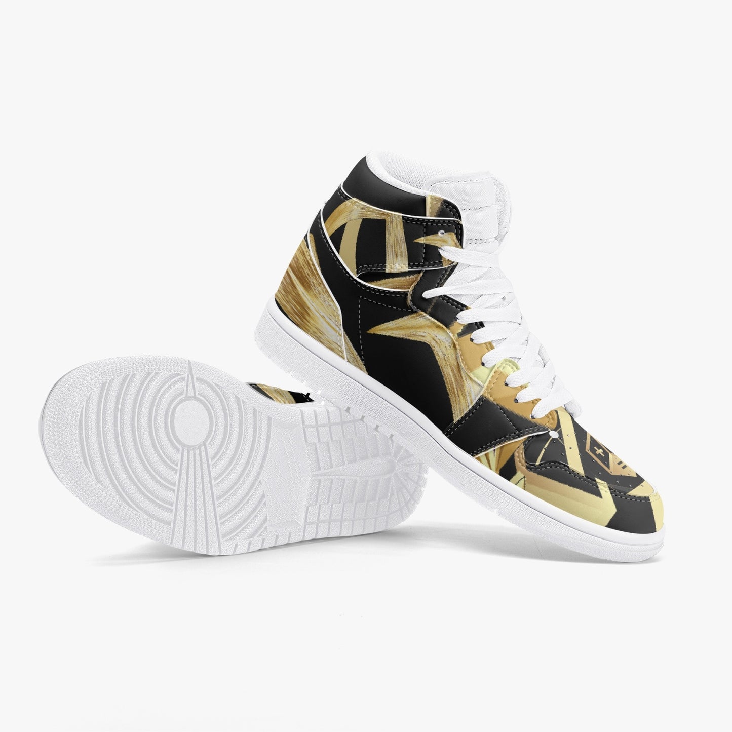 236. New High-Top Leather Sneakers - White