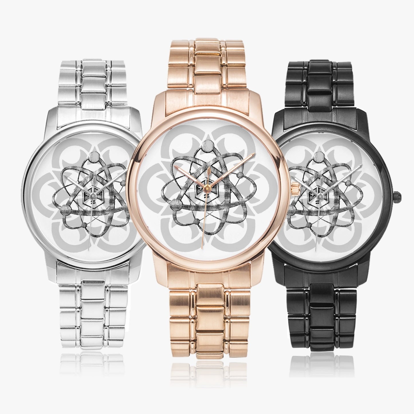 PHz6 Mandala Stainless Steel Quartz Watch