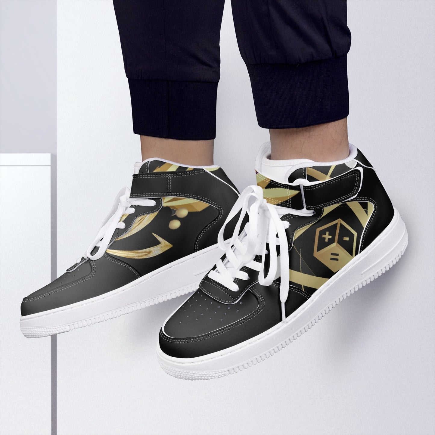 284. New High-Top Leather Sports Sneakers