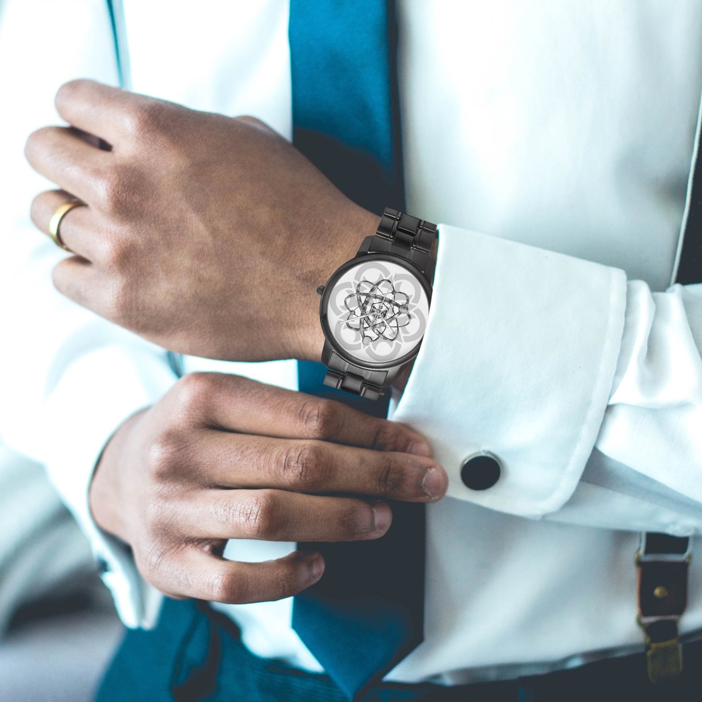 PHz6 Mandala Stainless Steel Quartz Watch