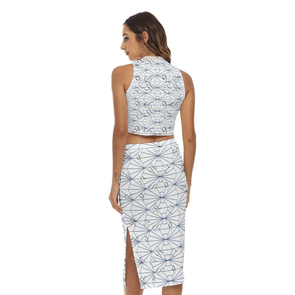 PHZ6 Split High Skirt Set