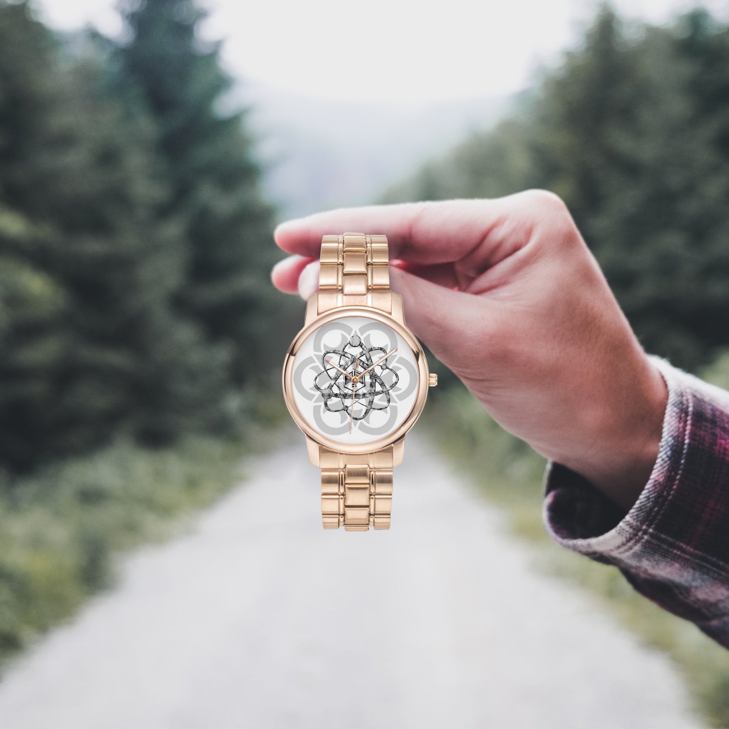 PHz6 Mandala Stainless Steel Quartz Watch