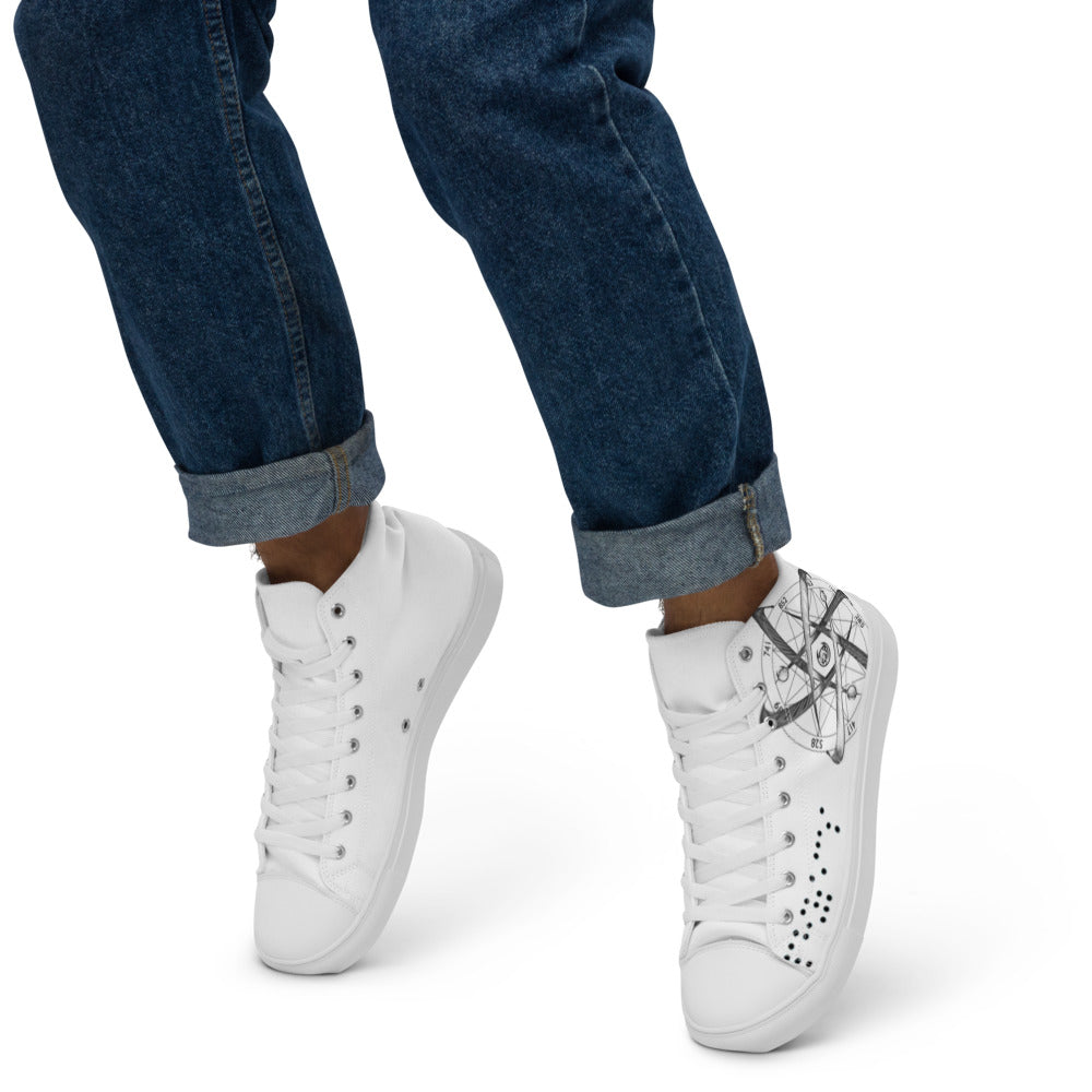 Men’s high top canvas shoes