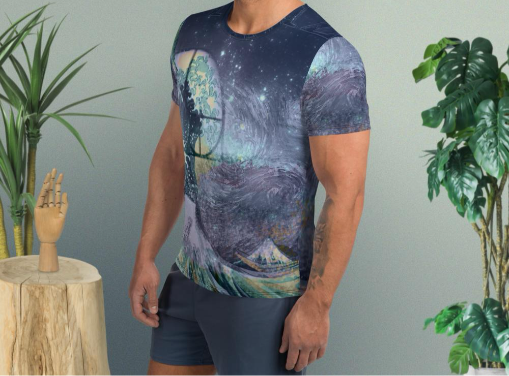 Men's Athletic T-shirt Starry Night