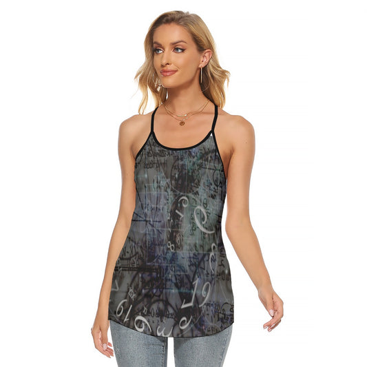 Fibonacci Criss-Cross Open Back Tank Top