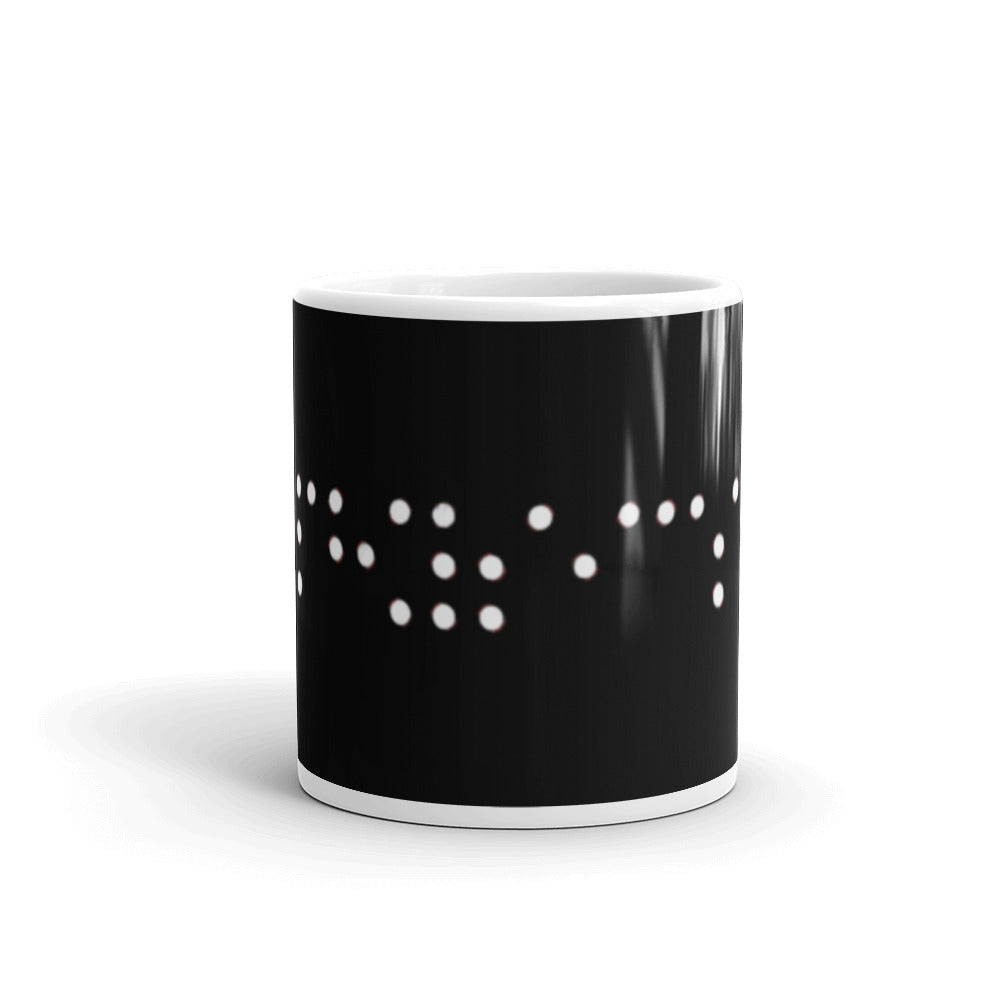 White glossy mug