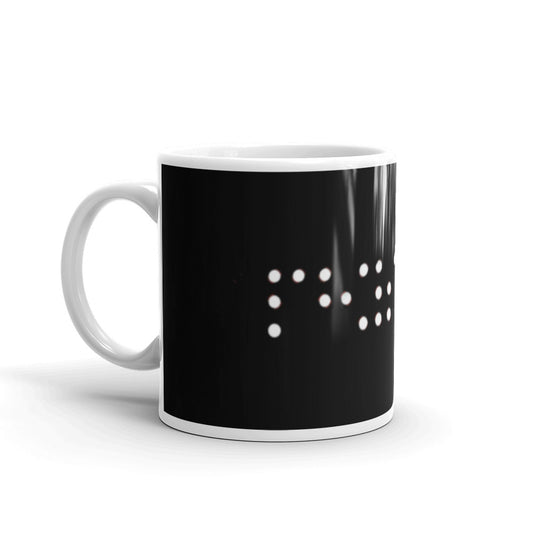 White glossy mug